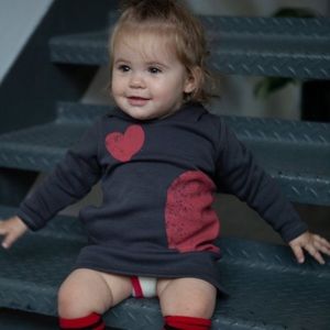 NWT heart hoodie dress